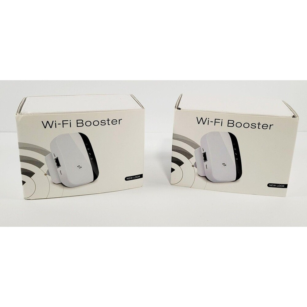 Wi-Fi Repeater Booster Range Extender White Plug-In 1-Port WPS Open Box Lot 2